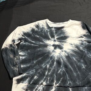 Torrid Black and White Tie-Dye Sweatshirt